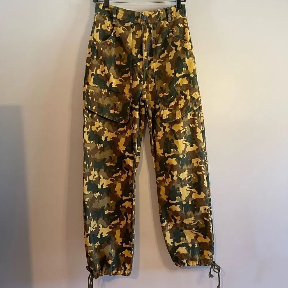 ZARA Dark Camo Cargo Pants | SZ S
